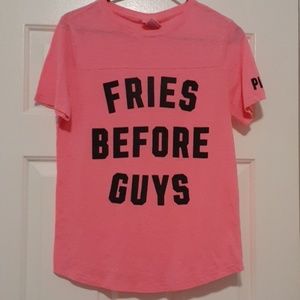 Victorias Secret Pink Fries Before Guys Shirt